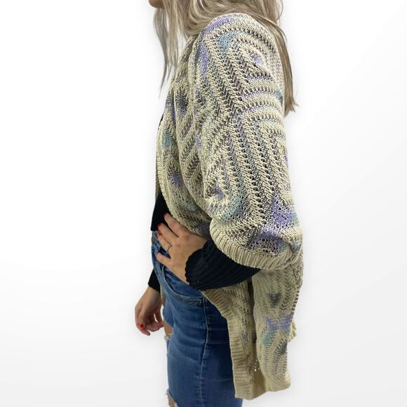 00s MUDD Vintage Cream Knit Open Front Cardigan - Picture 2 of 7